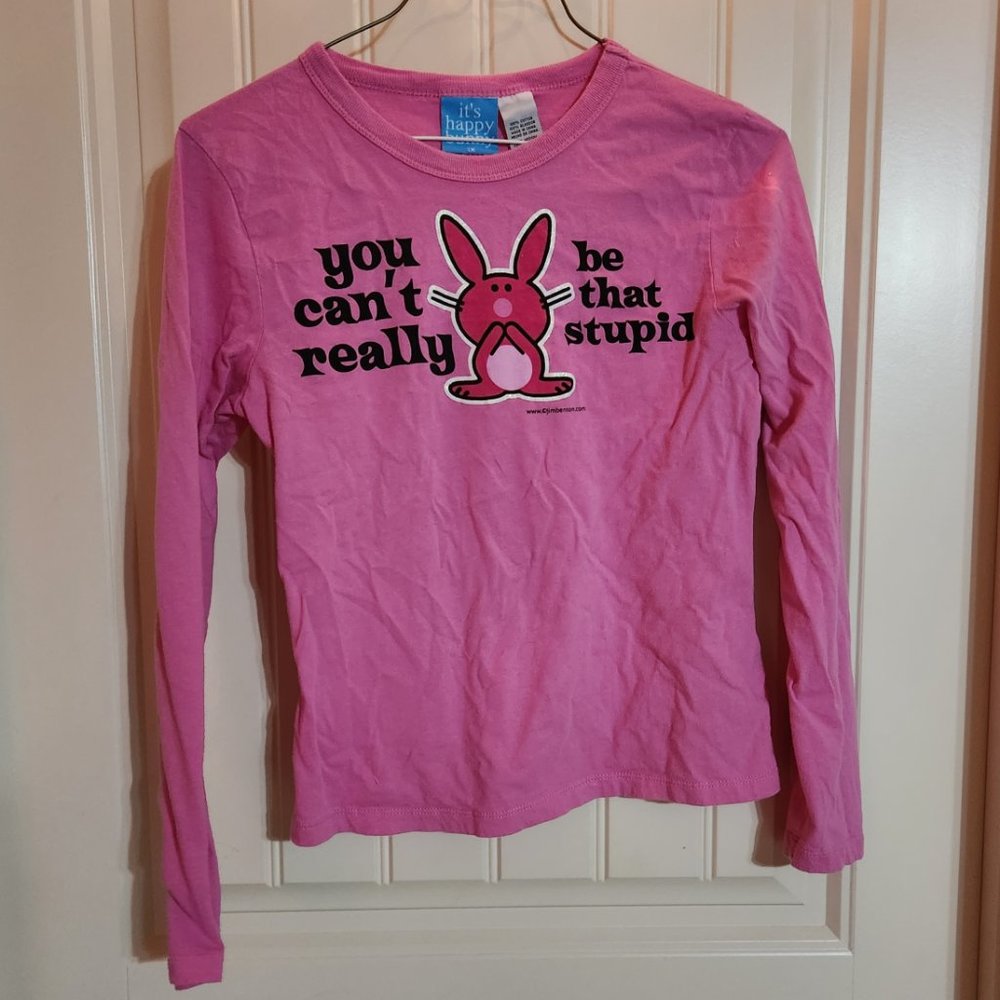 Vintage Y2K Happy Bunny Long Sleeve Shirt - RARE!!